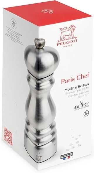 Peugeot Paris Chef Mlýnek na sůl, 18 cm, nerezová
