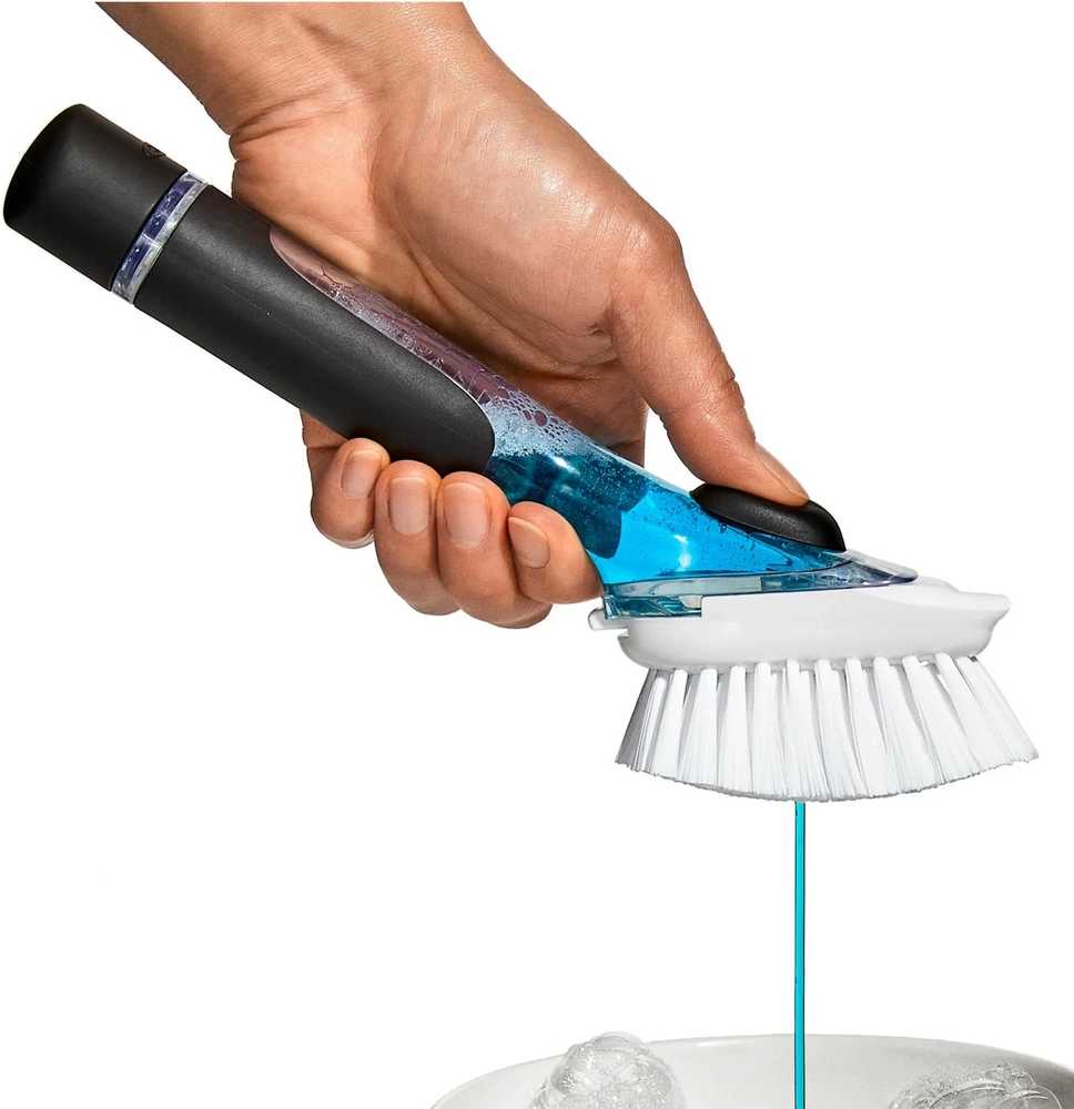 OXO Good Grips Kartáč na nádobí s dávkovačem