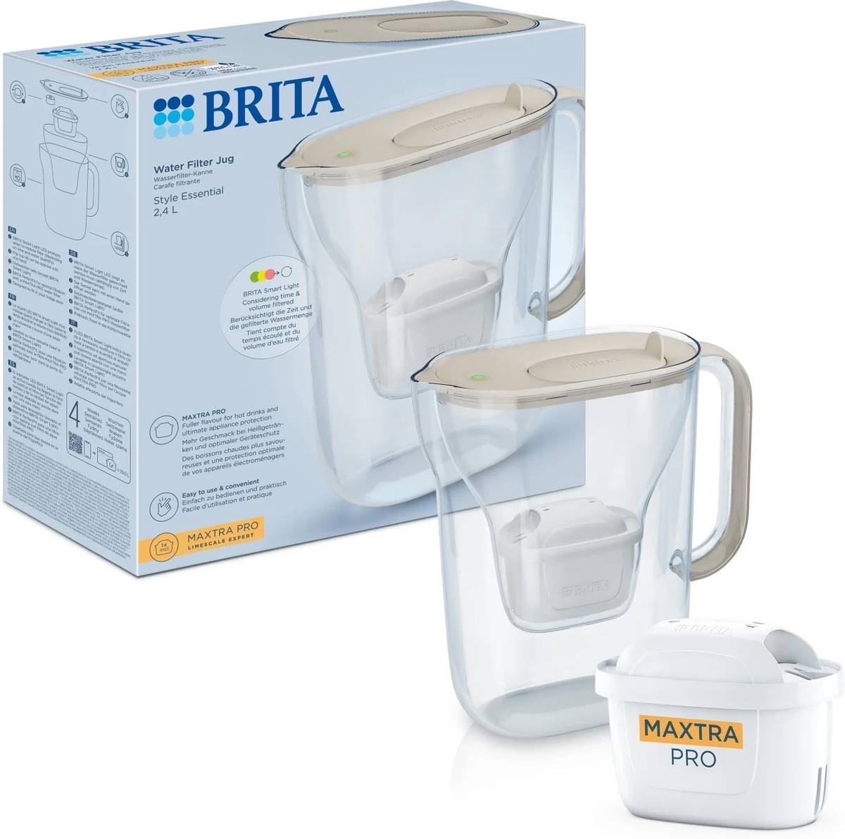 Brita Filtrační konvice Style Essential s 1 filtrem, písková