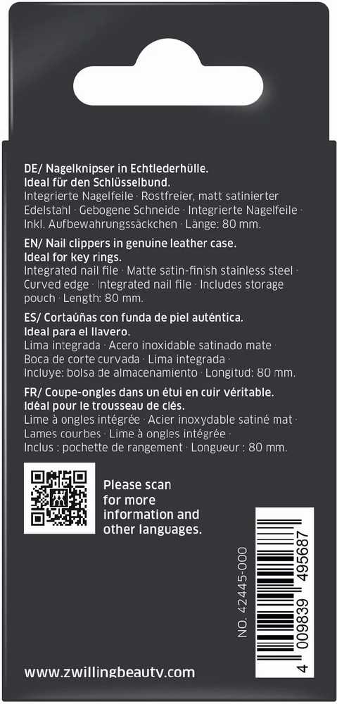 Zwilling Klíčenka se štípátkem na nehty, černá