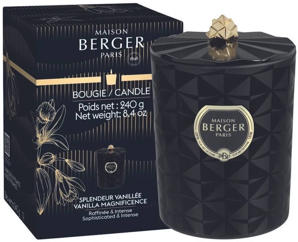 Maison Berger Paris Svíčka Kali s vůní Vanilla Magnificence, 240 g, černá