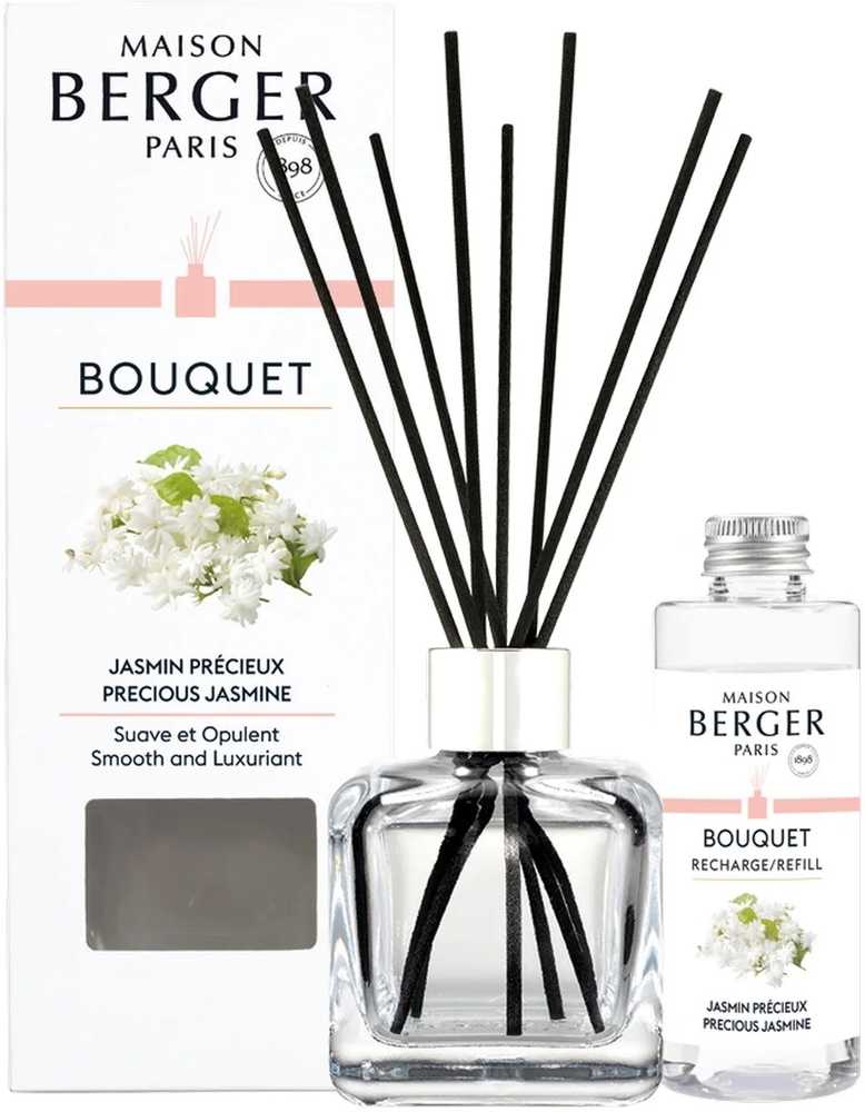 Maison Berger Paris Aroma difuzér Cube s náplní Precious Jasmine, 100 ml, průhledná