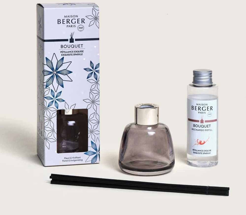 Maison Berger Paris Aroma difuzér Rosalie s náplní Exquisite Sparkle, 90 ml, šedá