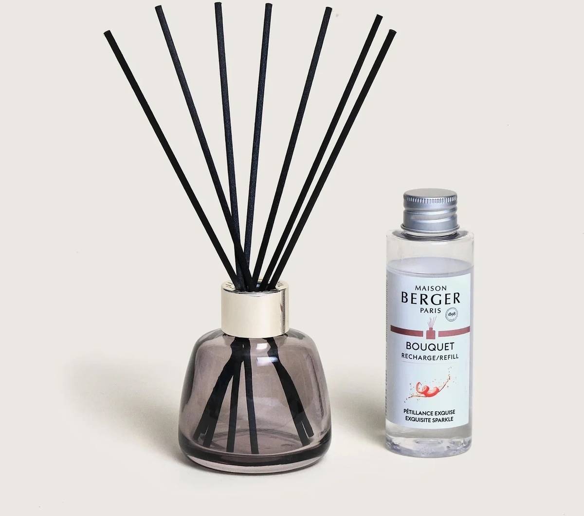 Maison Berger Paris Aroma difuzér Rosalie s náplní Exquisite Sparkle, 90 ml, šedá