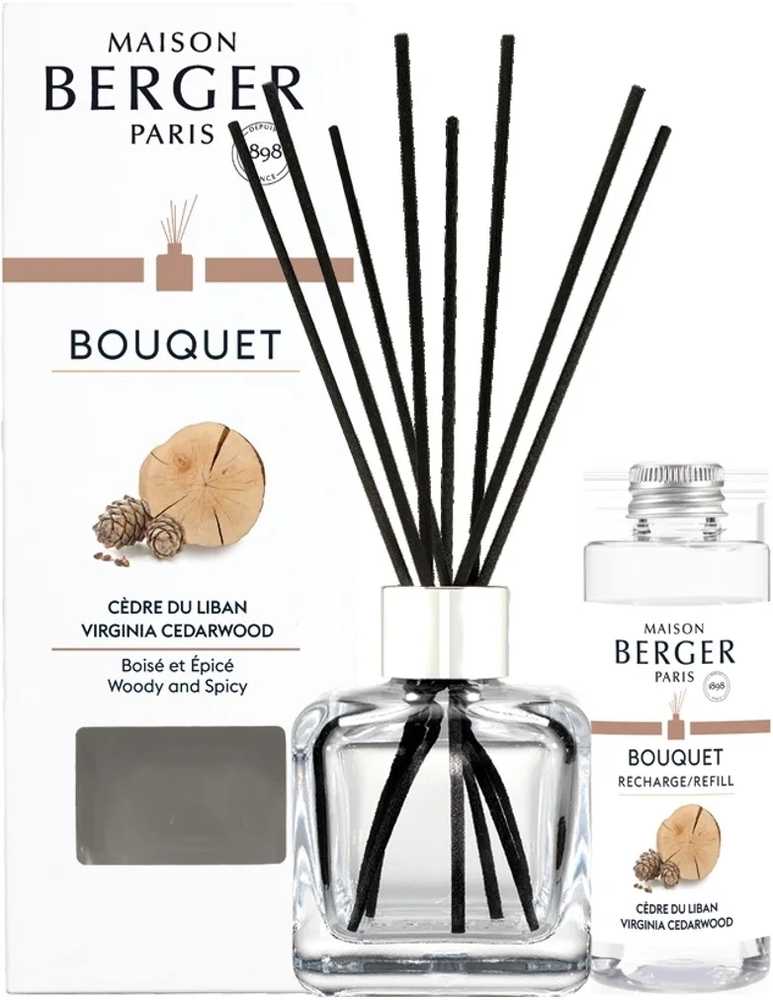 Maison Berger Paris Aroma difuzér Cube s náplní Virginia Cedarwood, 100 ml