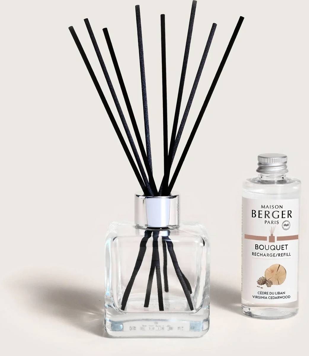 Maison Berger Paris Aroma difuzér Cube s náplní Virginia Cedarwood, 100 ml