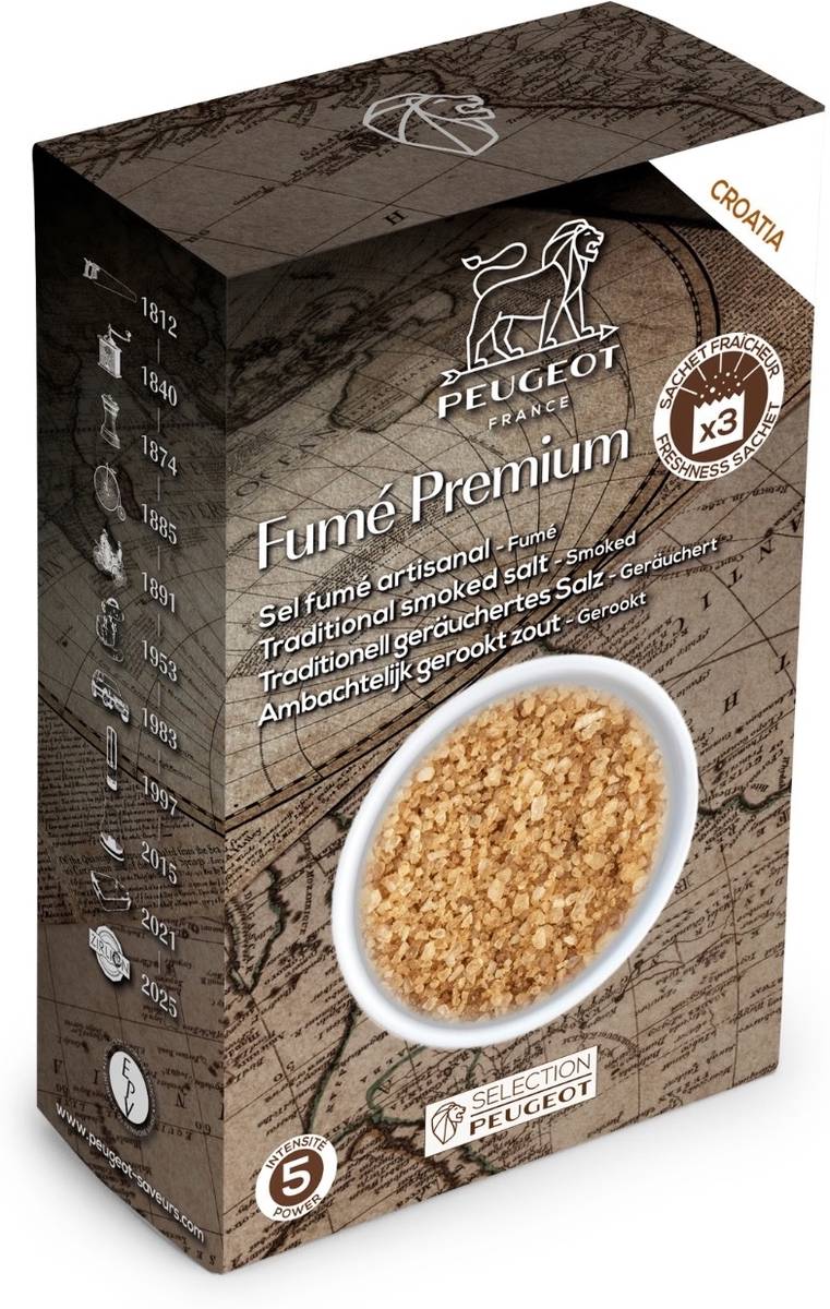 Peugeot Sůl Uzená prémiová, 150 g (3×50 g)