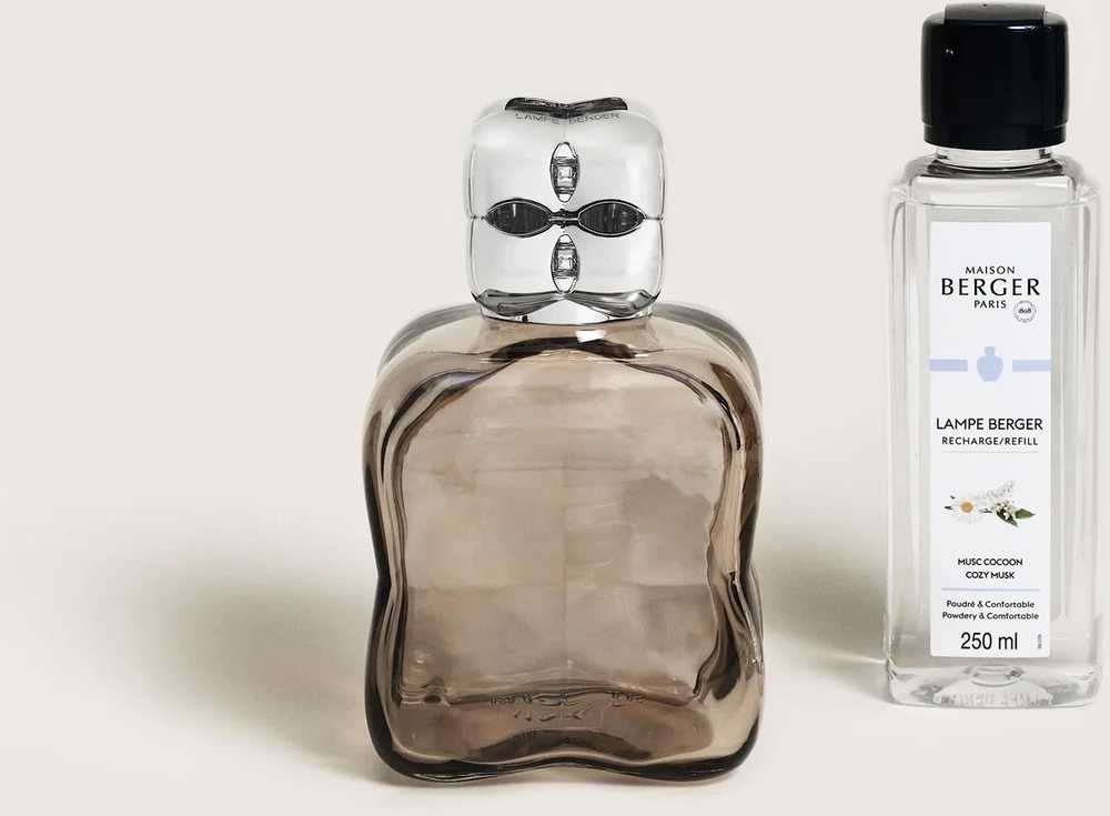Maison Berger Paris Katalytická lampa Cosy s náplní Cozy Musk, 250 ml, hnědá
