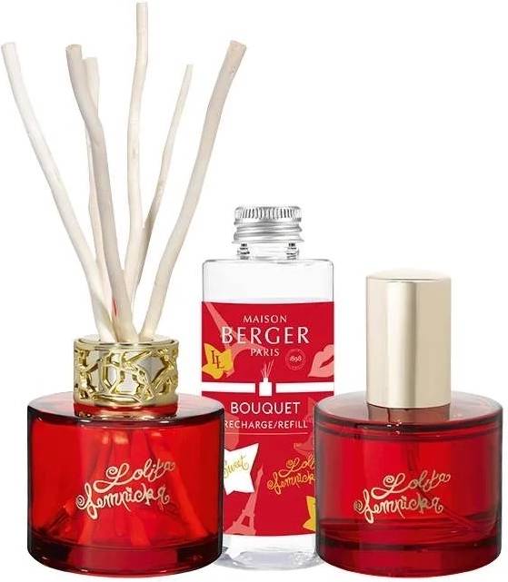 Maison Berger Paris Sada Duo Mini Lolita Lempicka Sweet, difuzér + náplň + bytová vůně, červená