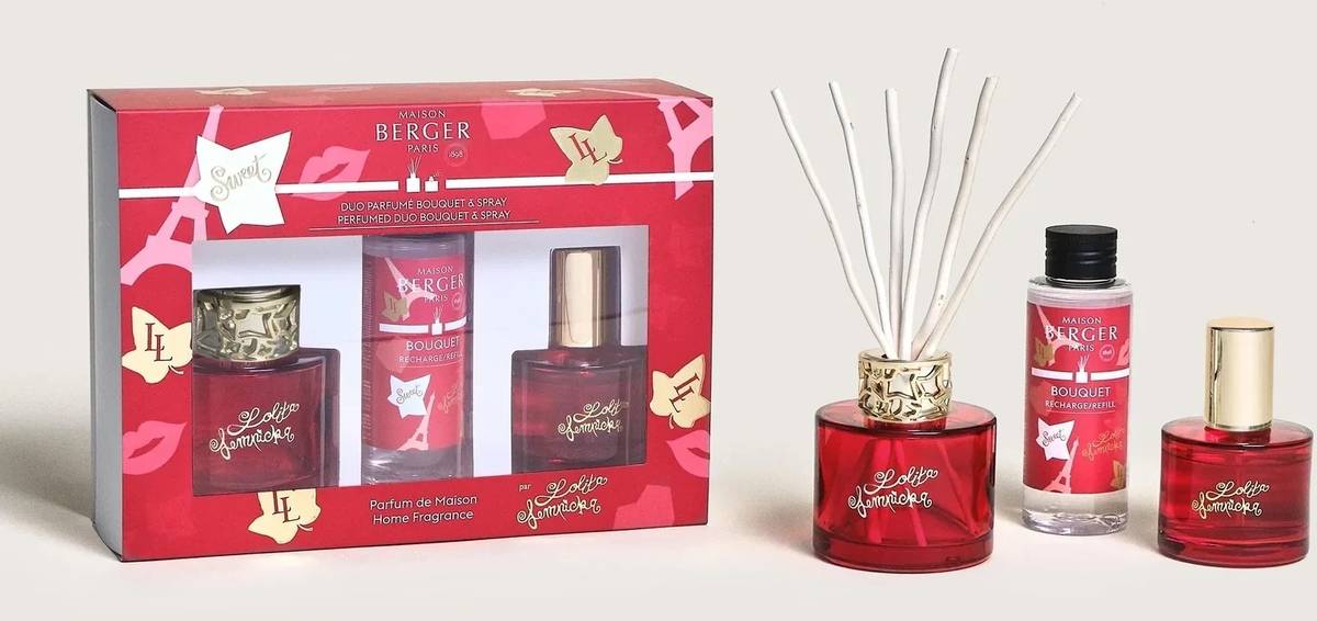 Maison Berger Paris Sada Duo Mini Lolita Lempicka Sweet, difuzér + náplň + bytová vůně, červená