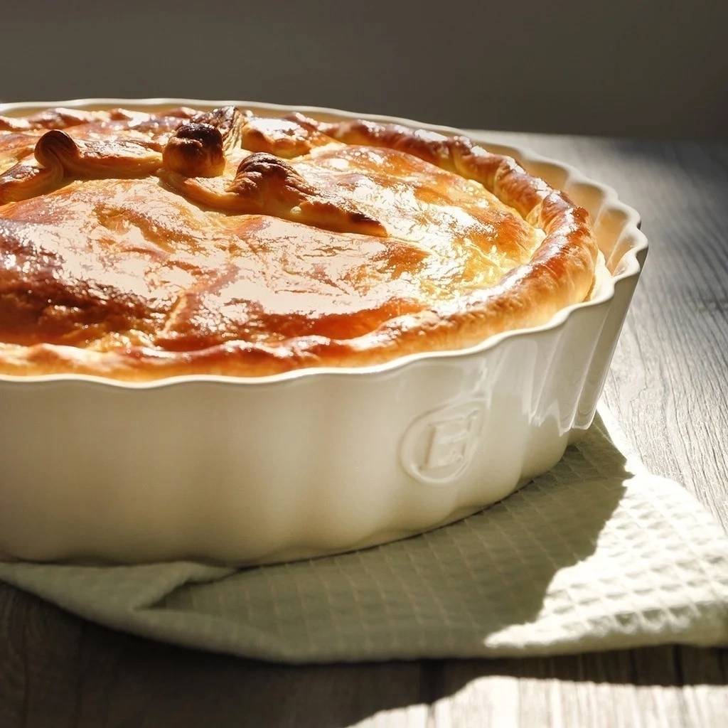 Emile Henry Perle Koláčová forma, 28 x 6 cm, šedivá