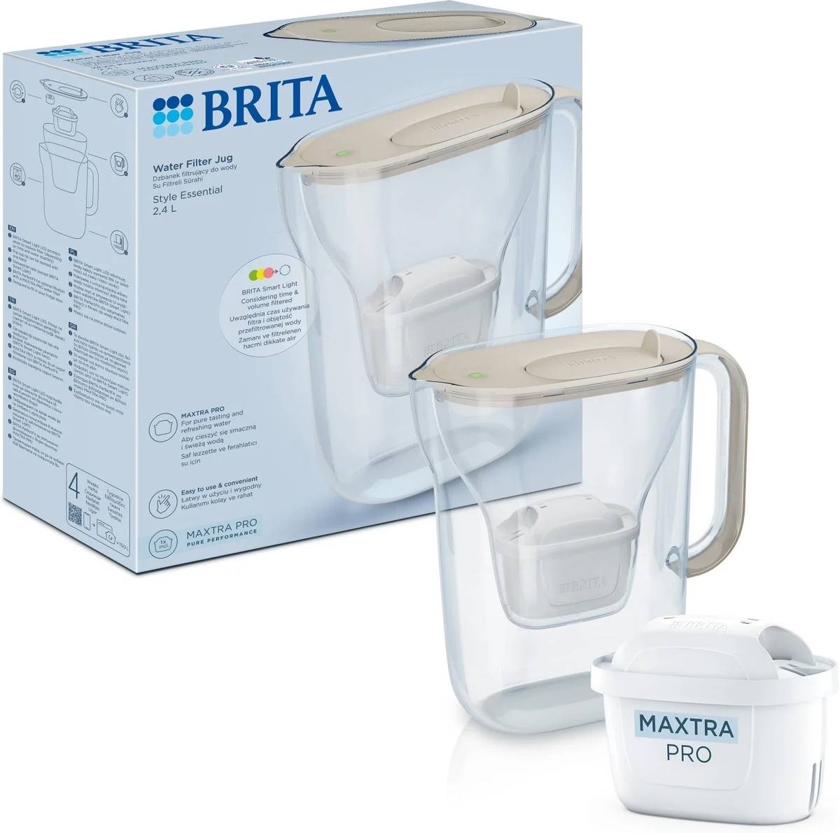 Brita Filtrační konvice Style Essential s 1 filtrem, písková