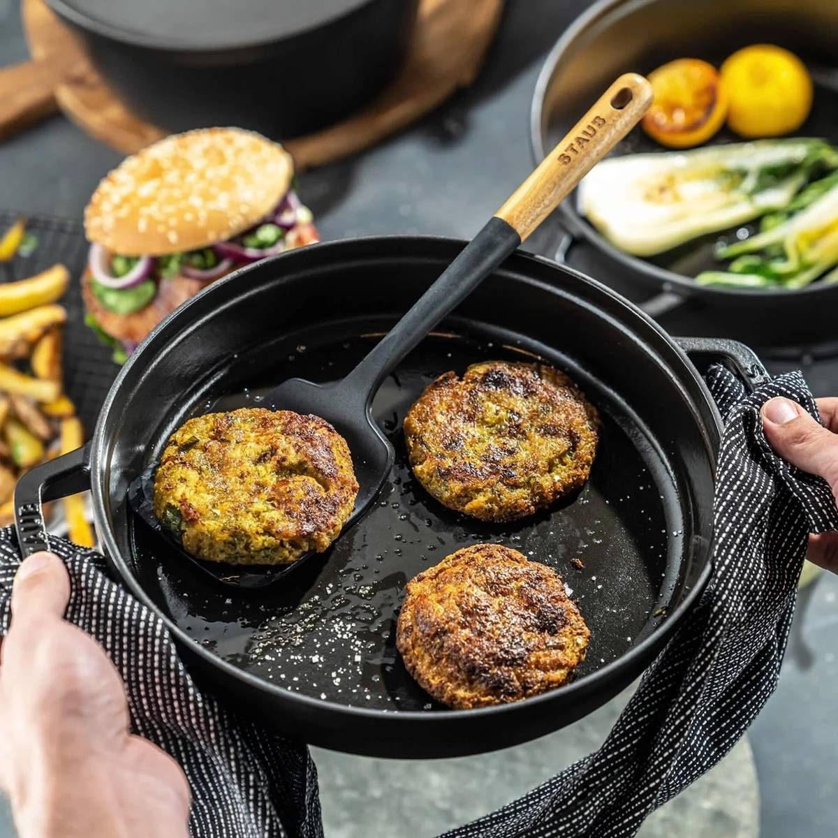 Staub Cocotte Sada hrnců 2dílná, kulatá, černá