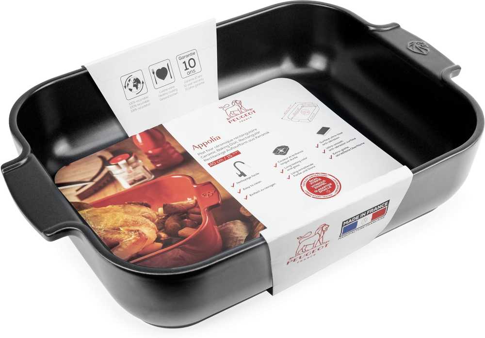Peugeot Appolia Keramická zapékací mísa, 40 cm, černá