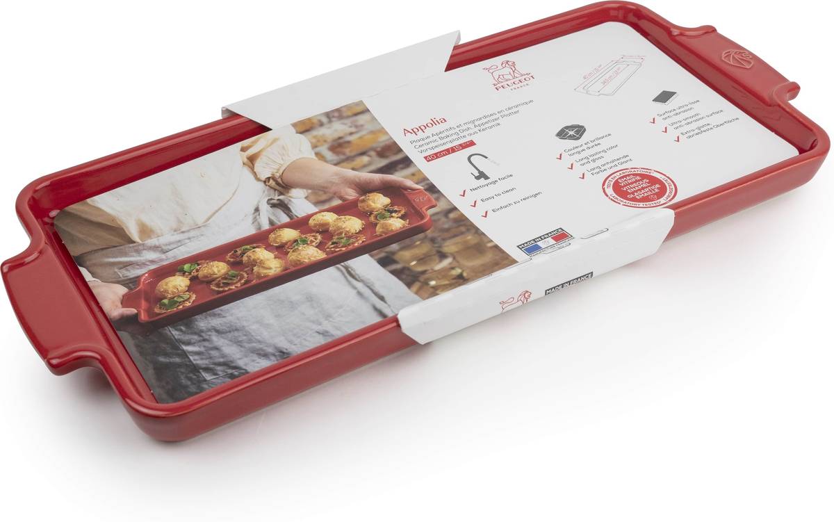 Peugeot Appolia Keramický servírovací a zapékací tác, 40 cm, červená