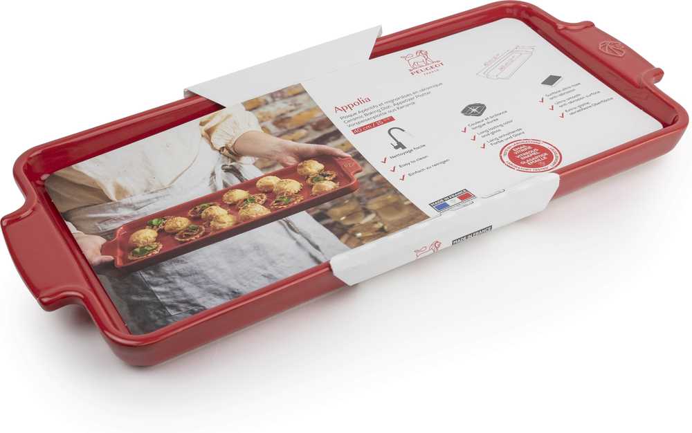 Peugeot Appolia Keramický servírovací a zapékací tác, 40 cm, červená