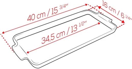 Peugeot Appolia Keramický servírovací a zapékací tác, 40 cm, červená