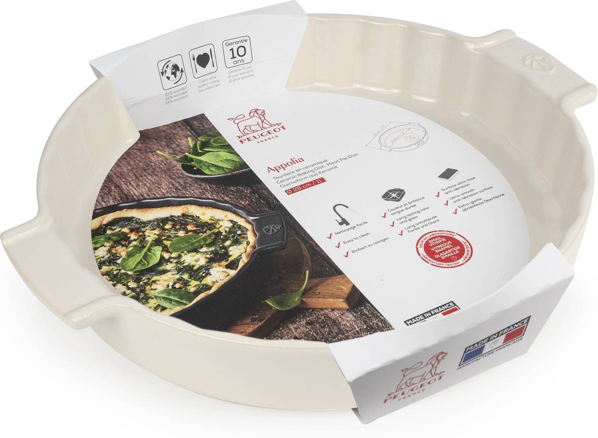 Peugeot Appolia Keramická forma na koláč, 28 cm, slonová kost