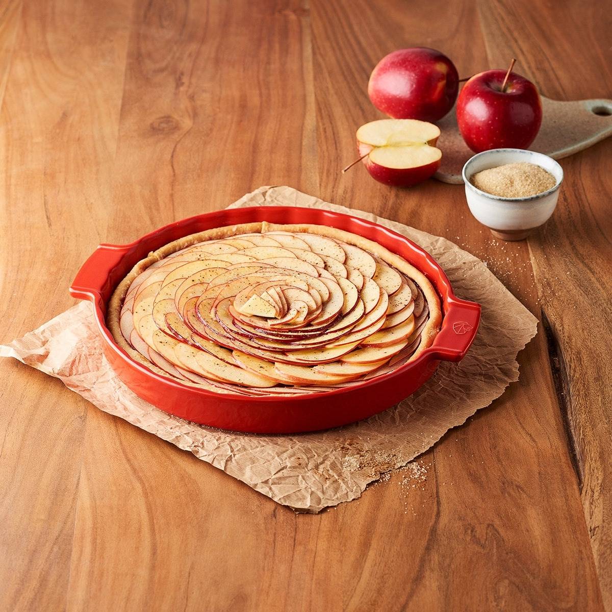 Peugeot Appolia Keramická forma na koláč, 28 cm, červená