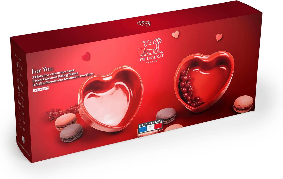 Peugeot Appolia Sada keramických misek Ramekin For You, 2 ks, červená