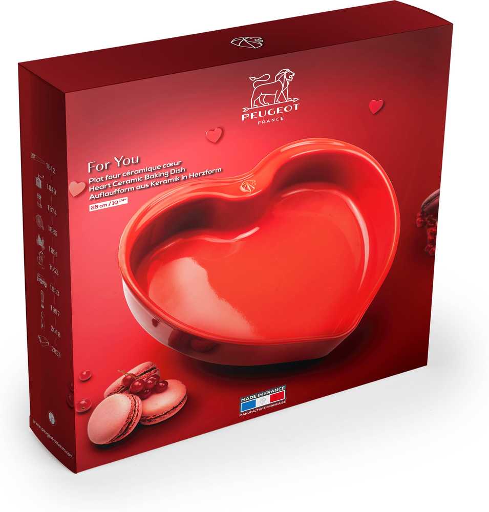 Peugeot Appolia Keramická forma tvaru srdce For You, červená