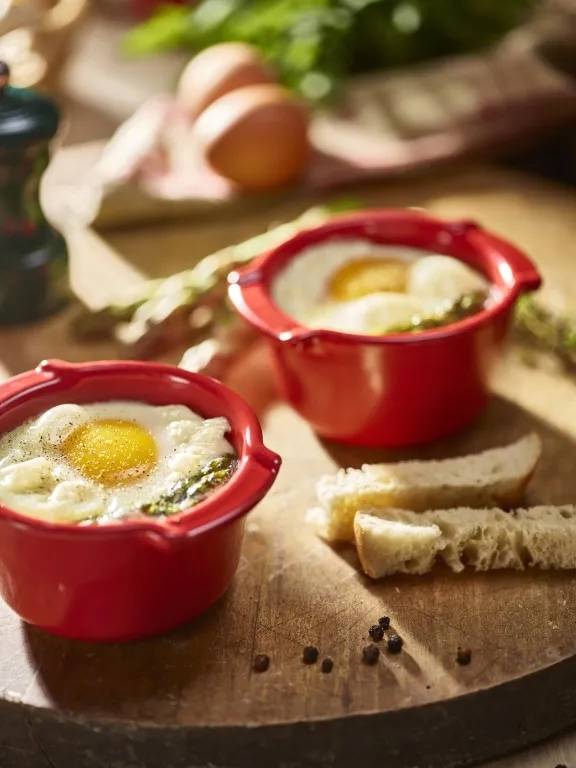 Peugeot Appolia Sada keramických misek Ramekin, 2 ks, červená