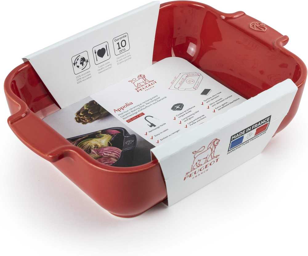 Peugeot Appolia Keramická zapékací mísa, 25 cm, červená