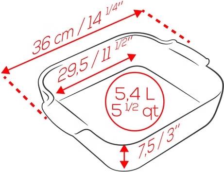 Peugeot Appolia Keramická zapékací mísa, 36 cm, tmavě modrá