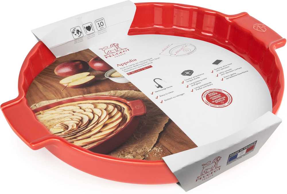 Peugeot Appolia Keramická forma na koláč, 30 cm, červená