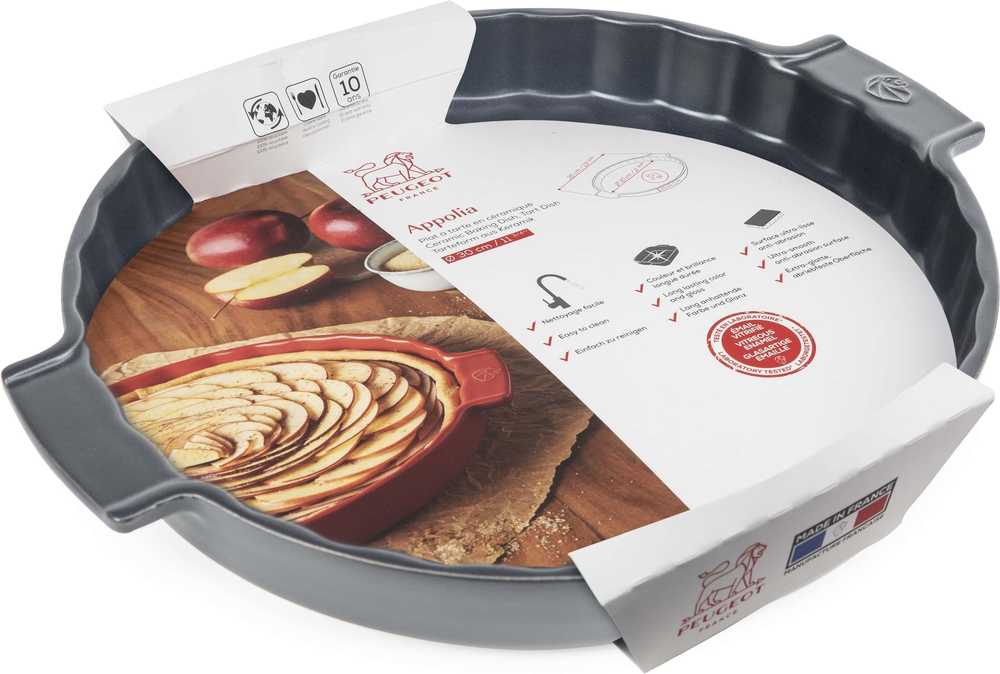 Peugeot Appolia Keramická forma na koláč, 30 cm, šedá břidlicová