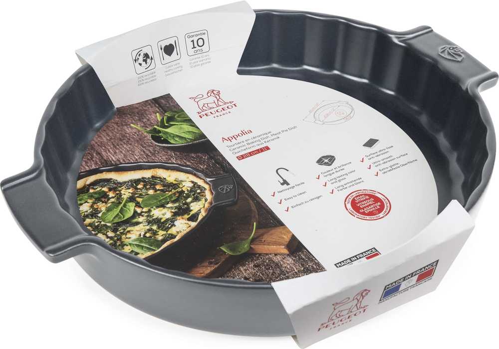 Peugeot Appolia Keramická forma na koláč, 28 cm, šedá břidlicová