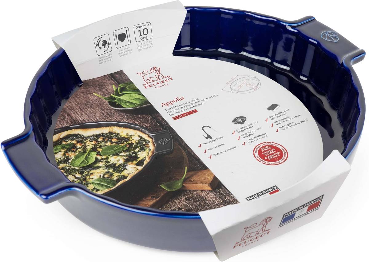 Peugeot Appolia Keramická forma na koláč, 28 cm, tmavě modrá