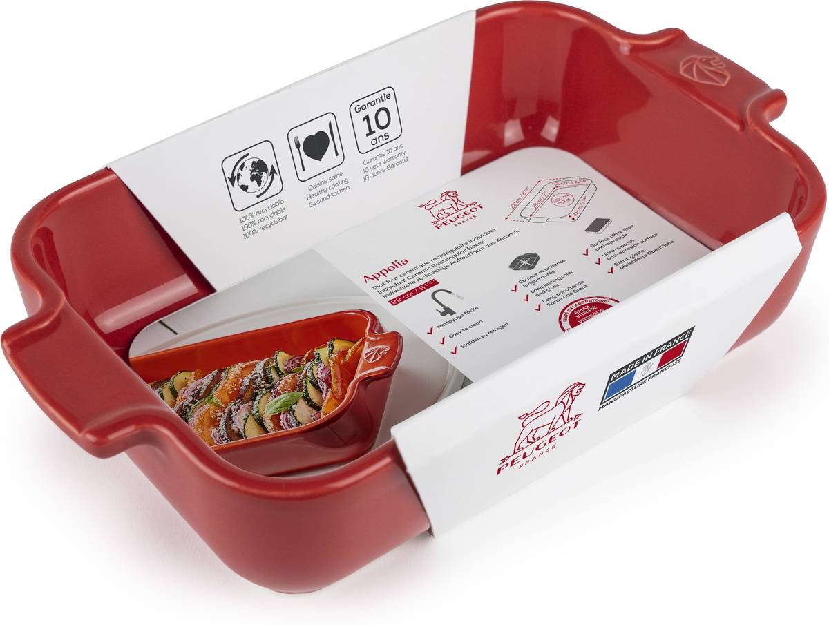 Peugeot Appolia Keramická zapékací mísa, 22 cm, červená