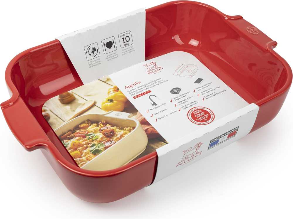 Peugeot Appolia Keramická zapékací mísa, 36 cm, červená