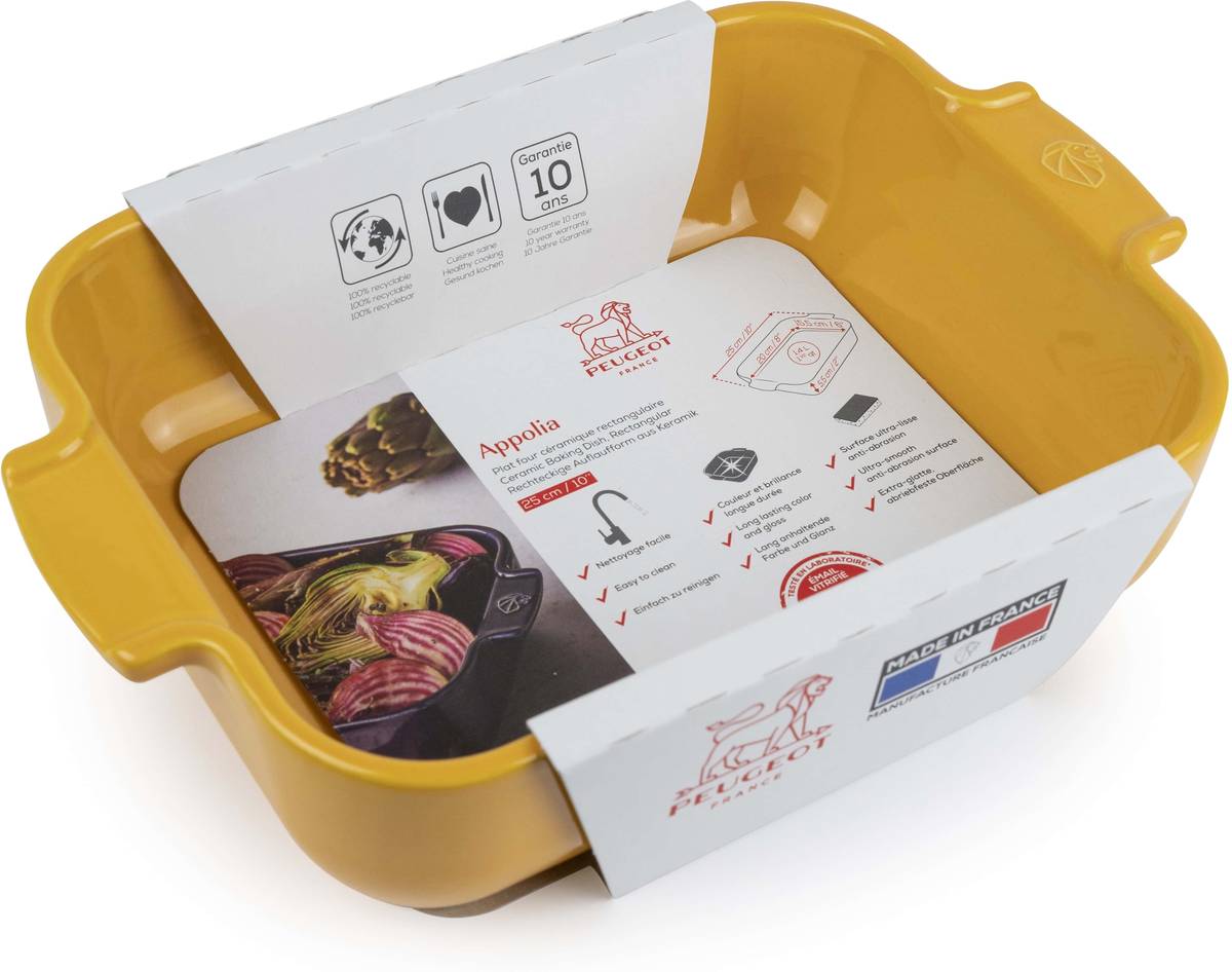 Peugeot Appolia Keramická zapékací mísa, 25 cm, žlutá