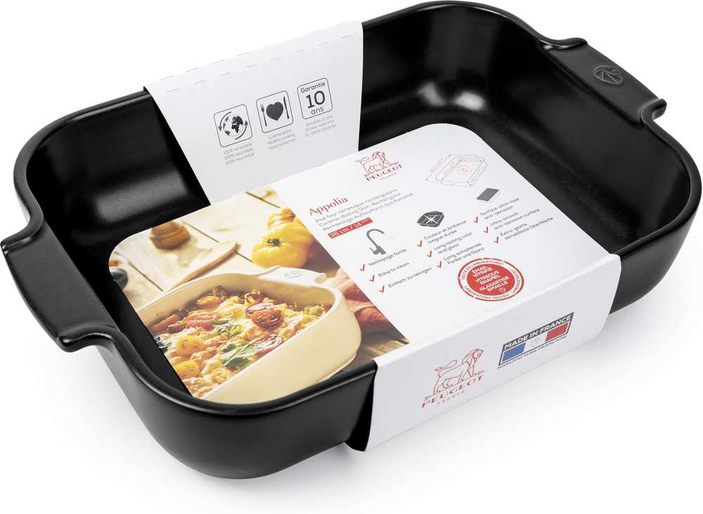Peugeot Appolia Keramická zapékací mísa, 36 cm, černá