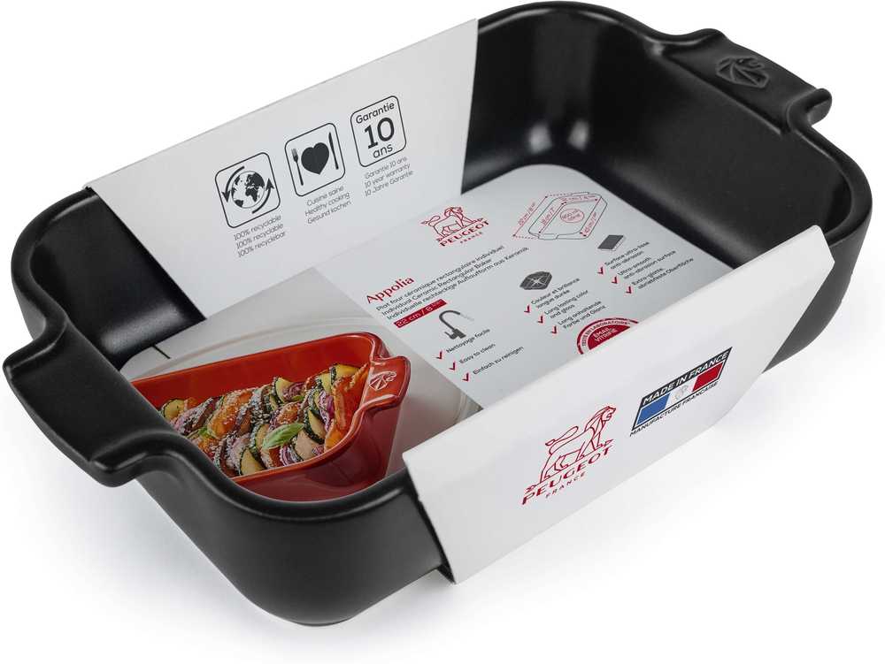 Peugeot Appolia Keramická zapékací mísa, 22 cm, černá