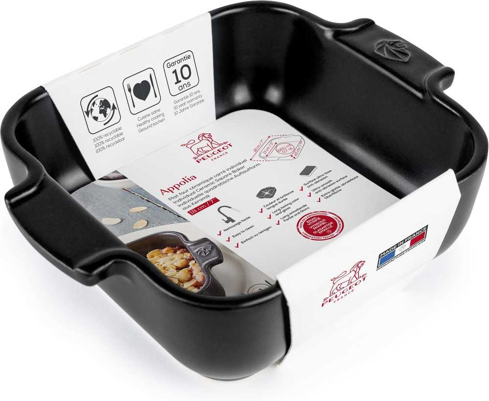 Peugeot Appolia Keramická zapékací mísa, 18 cm, černá