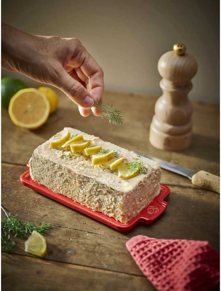 Peugeot Appolia Keramická terina s lisem, 20 cm, červená