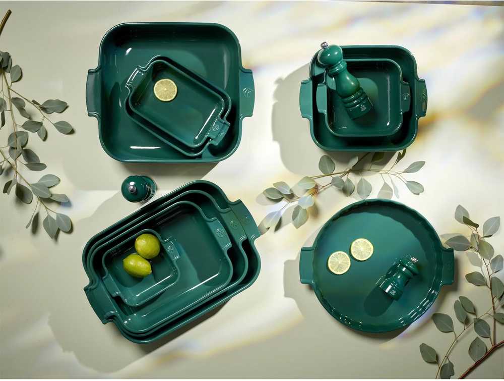 Peugeot Appolia Keramická zapékací mísa, 25 cm, tmavě zelená