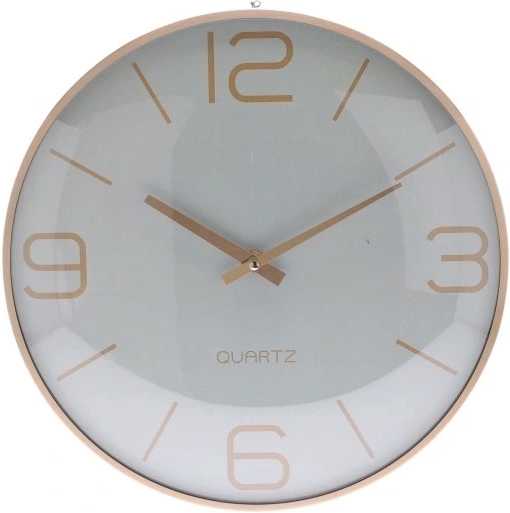 Segnale Nástěnné hodiny se zlatými číslicemi, 30 cm, šedá