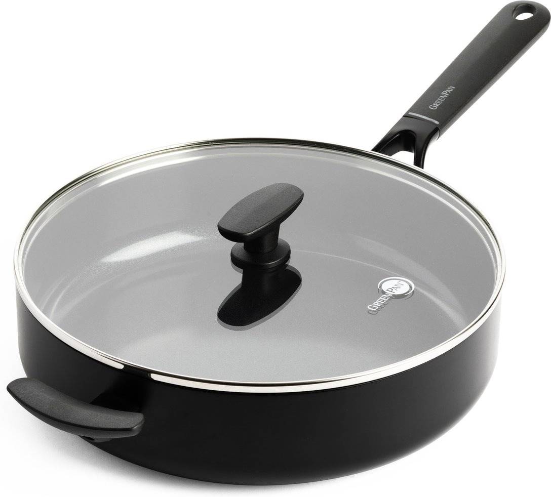GreenPan Smart Pánev na soté s poklicí, 28 cm, černá