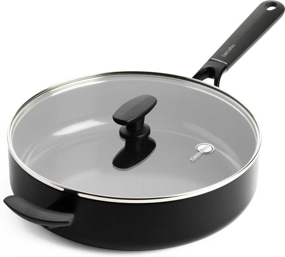 GreenPan Smart Pánev na soté s poklicí, 28 cm, černá