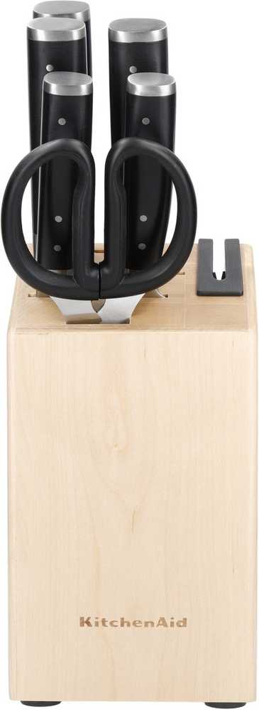 KitchenAid Sada nožů v bloku s brousek, 6 ks