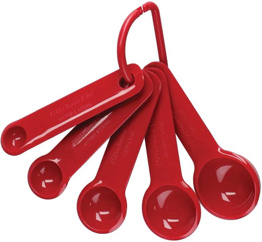 KitchenAid Sada odměrek, 5 ks, empire red