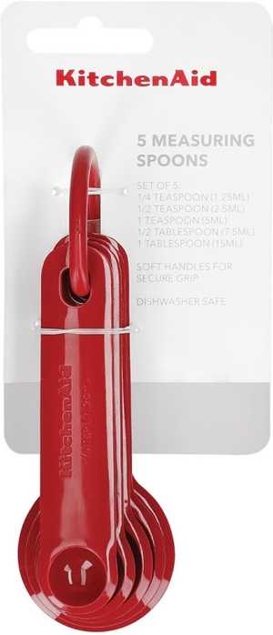 KitchenAid Sada odměrek, 5 ks, empire red