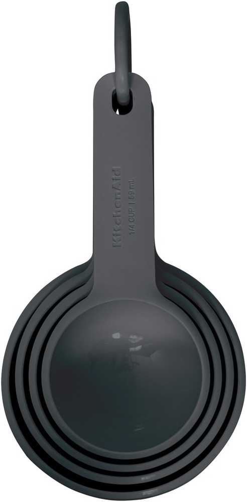 KitchenAid Sada odměrek, 4 ks, charcoal grey