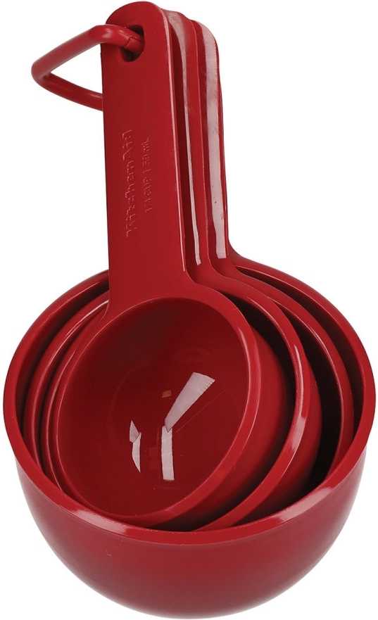 KitchenAid Sada odměrek, 4 ks, empire red