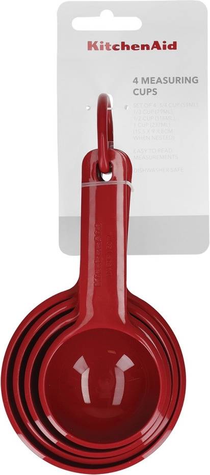 KitchenAid Sada odměrek, 4 ks, empire red