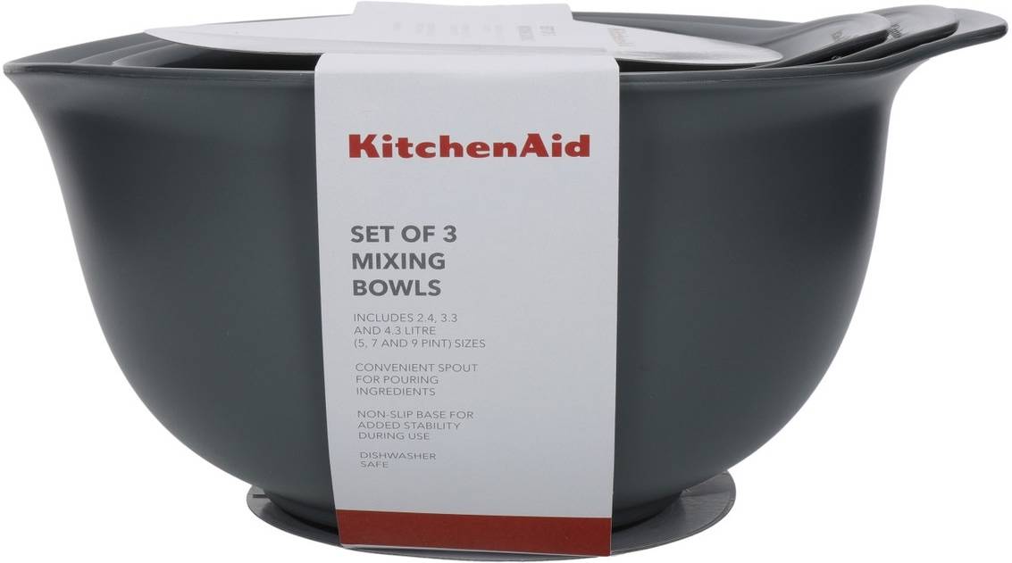 KitchenAid Sada mís, 3 ks, charcoal grey